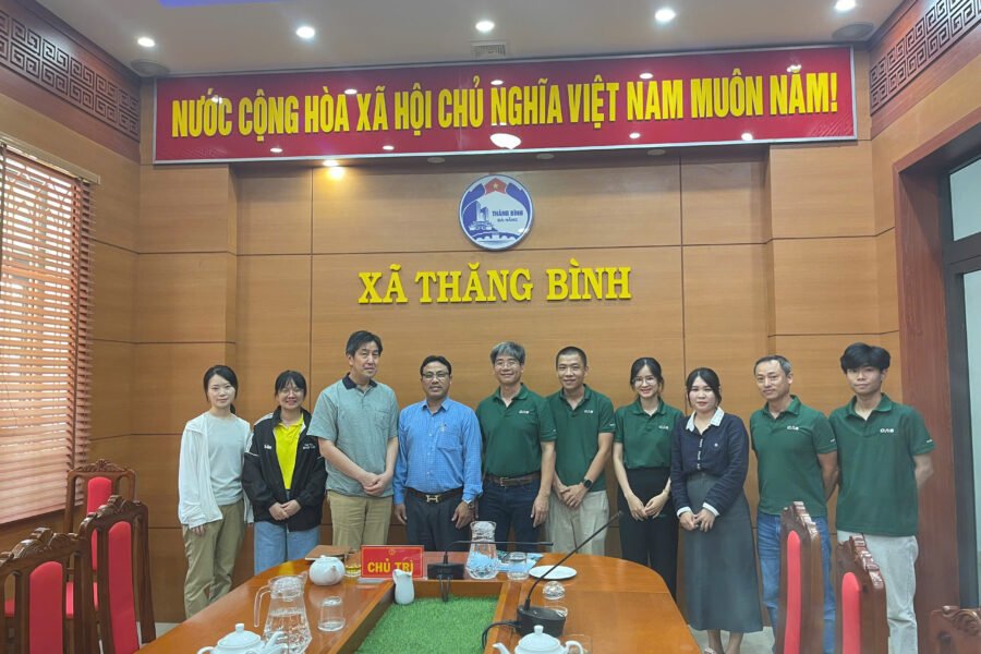 Đoàn công tác CAS làm việc với UBND xã Thăng Bình về dự án Living Lab nông nghiệp tuần hoàn kết hợp năng lượng tái tạo
